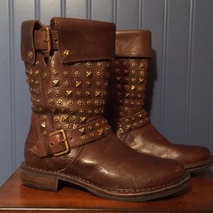 UGG studded brown leather boot. Never worn.